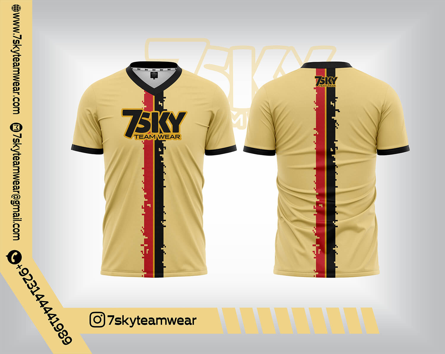 V Neck (Raglan Half Sleeves)