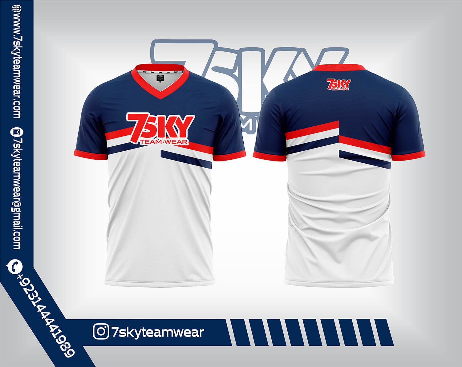 V Neck (Raglan Half Sleeves)