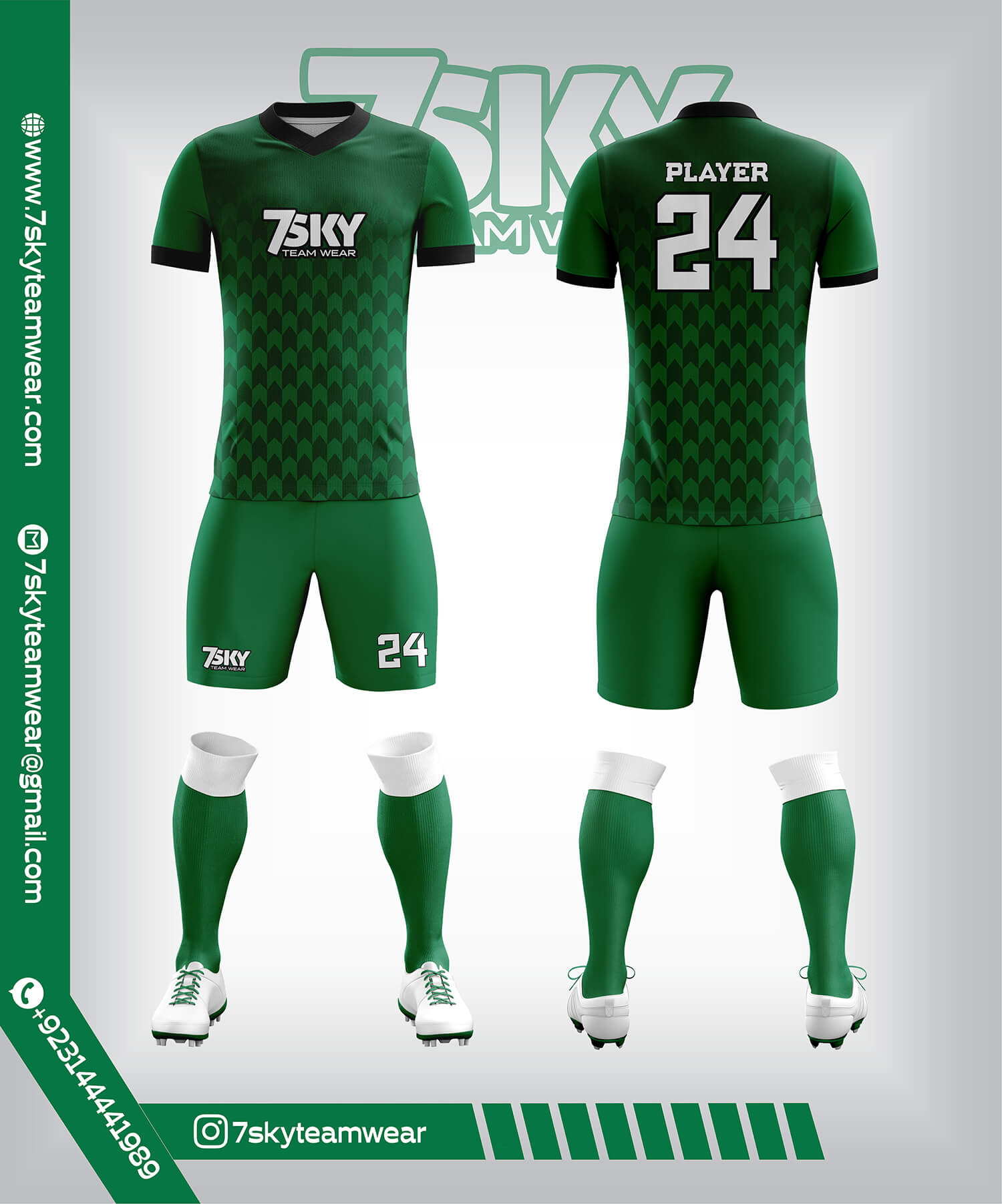 Raglon Half Sleeve V Neck