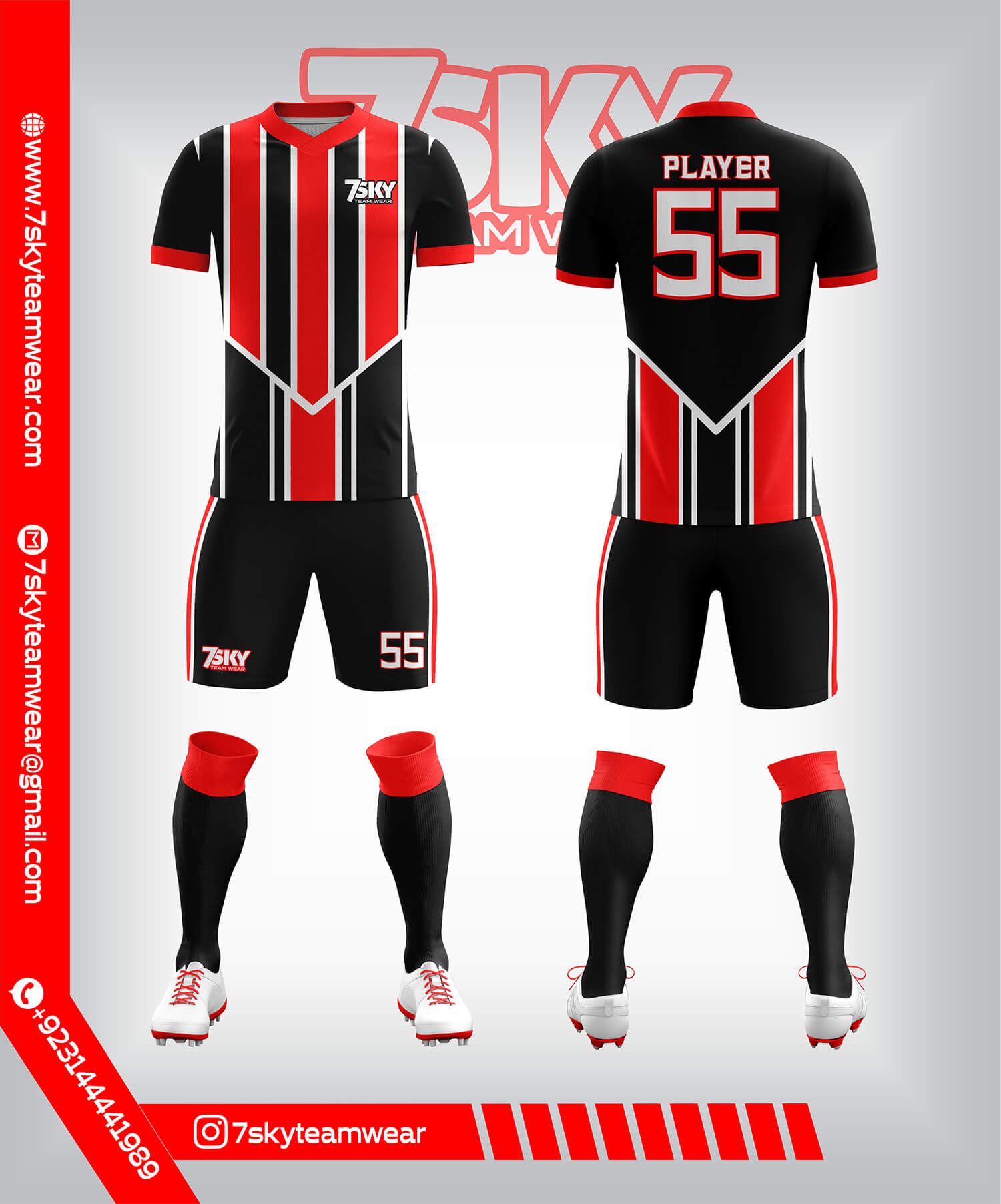 Raglon Half Sleeve V Neck