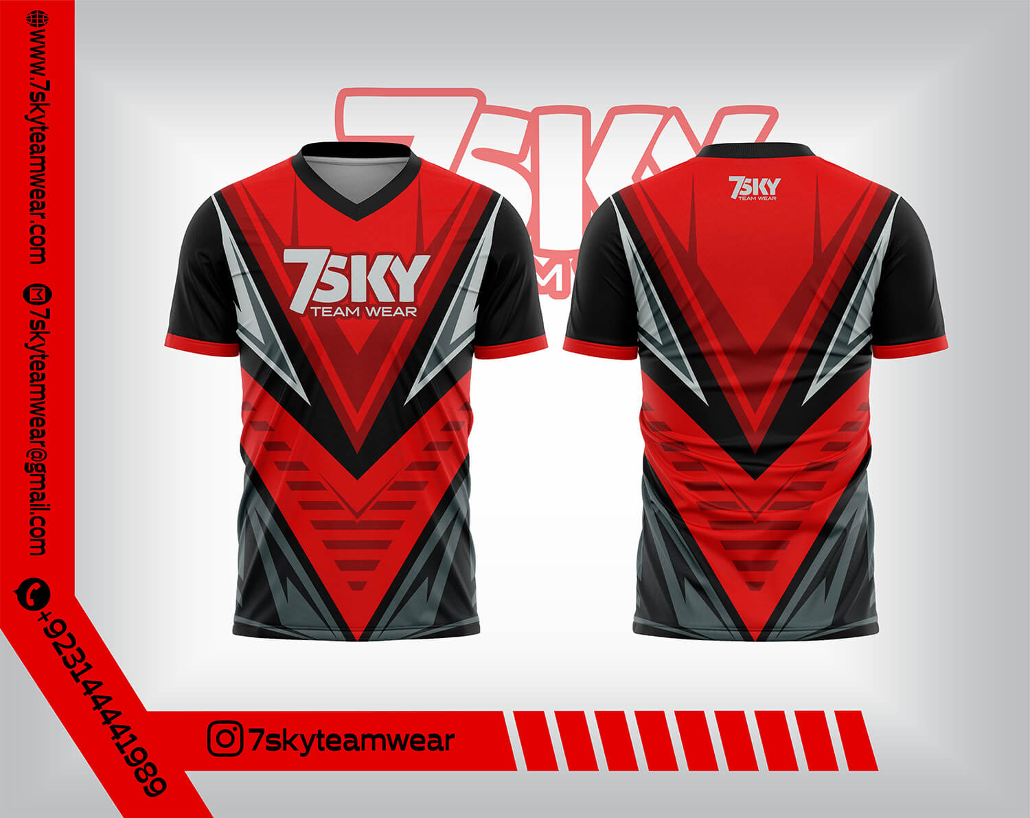 V Neck (Raglan Half Sleeves)