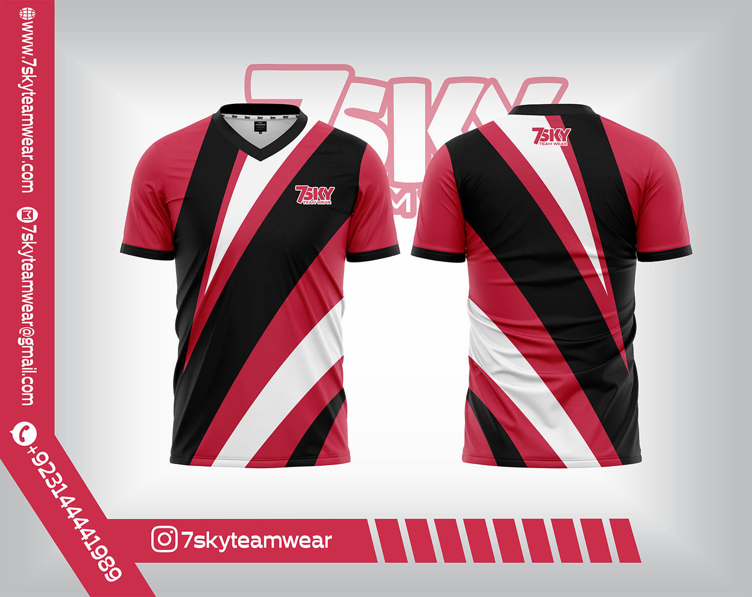 V Neck (Raglan Half Sleeves)