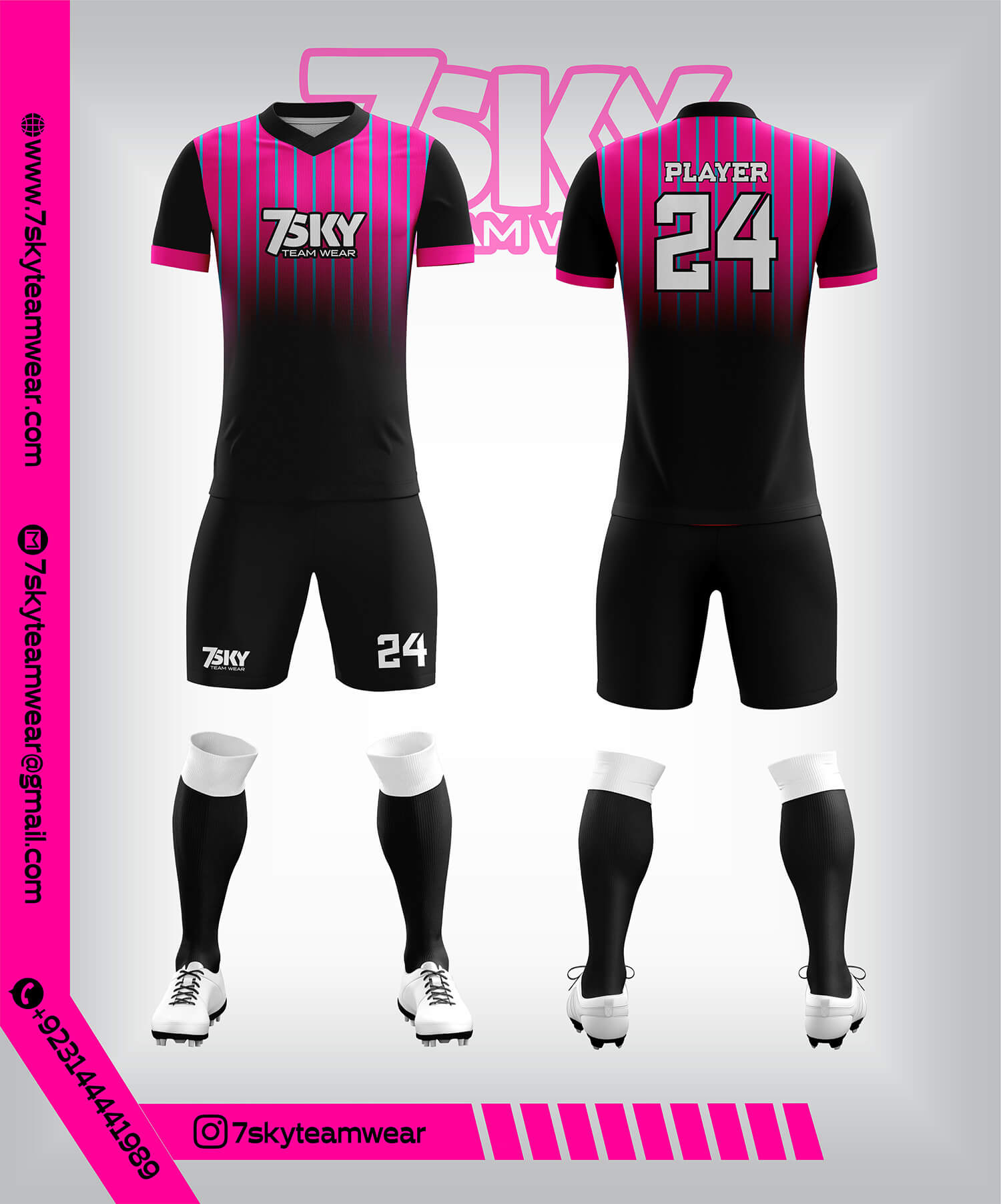 Raglon Half Sleeve V Neck