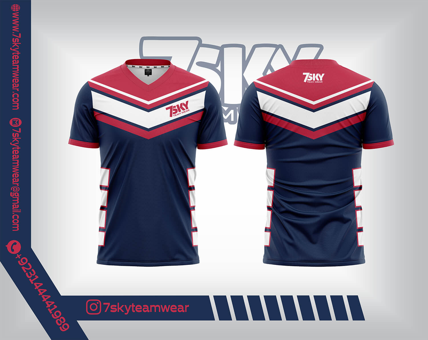 V Neck (Raglan Half Sleeves)