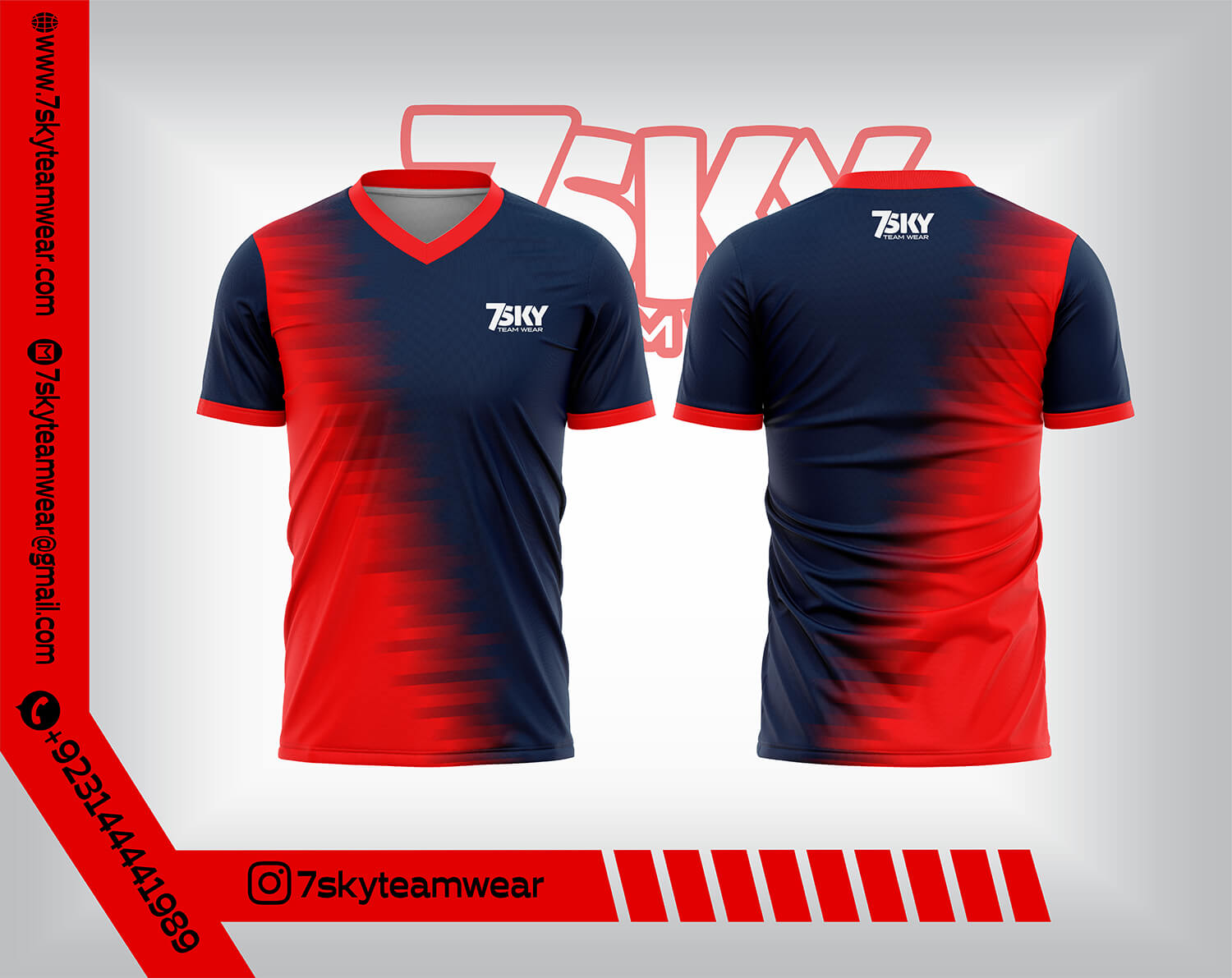 V Neck (Raglan Half Sleeves)