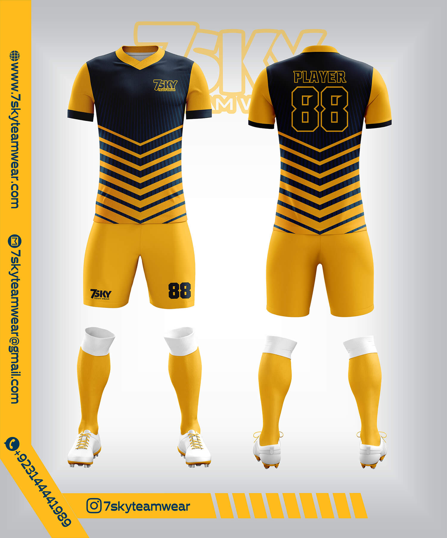 Raglon Half Sleeve V Neck