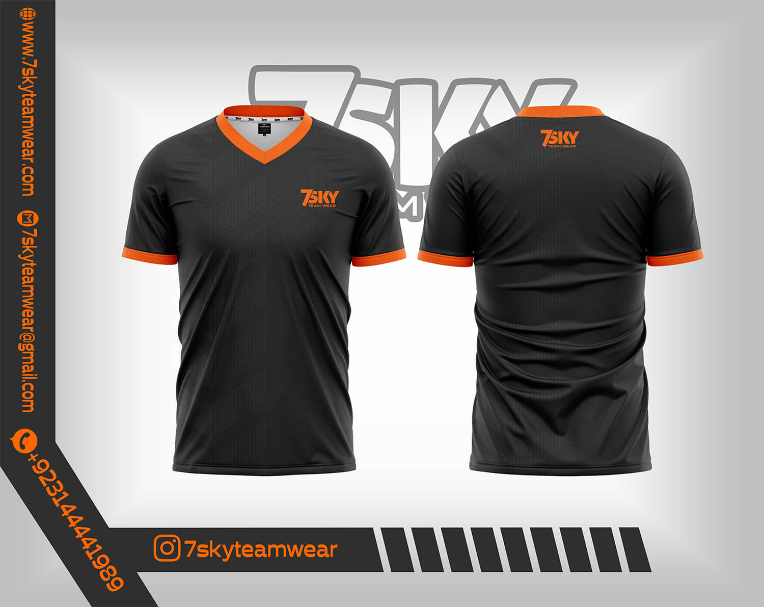 V Neck (Raglan Half Sleeves)