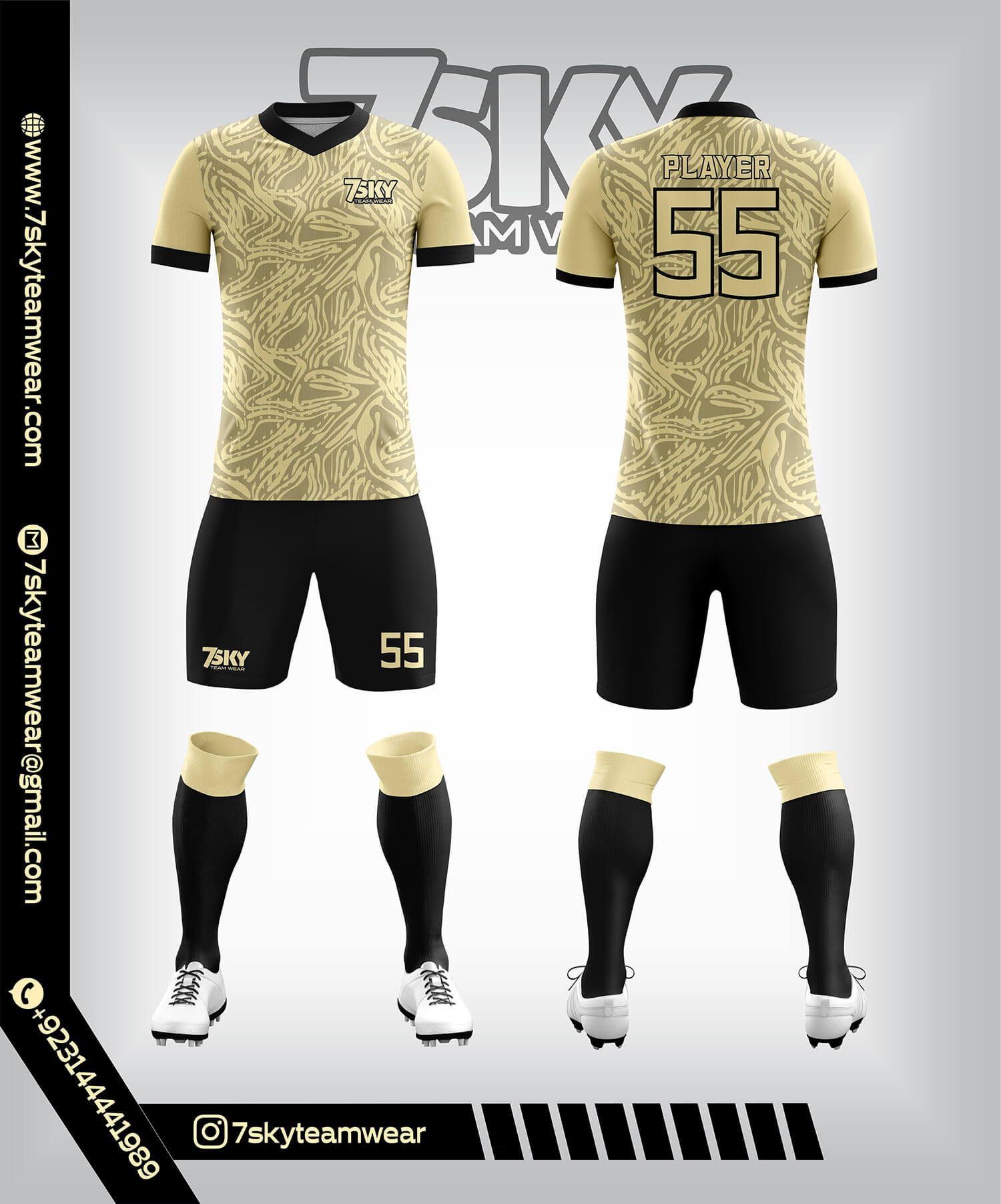 Raglon Half Sleeve V Neck