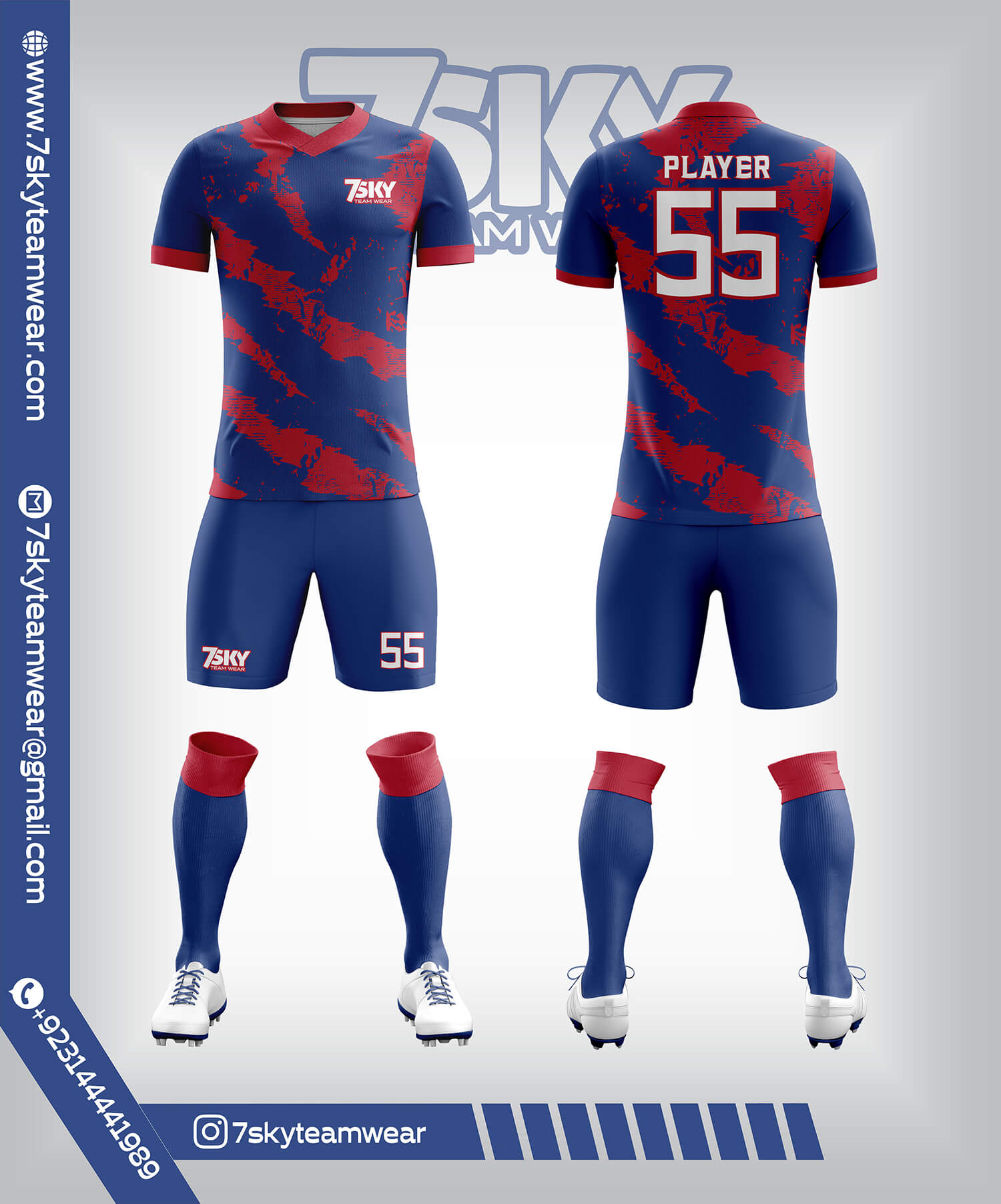 Raglon Half Sleeve V Neck