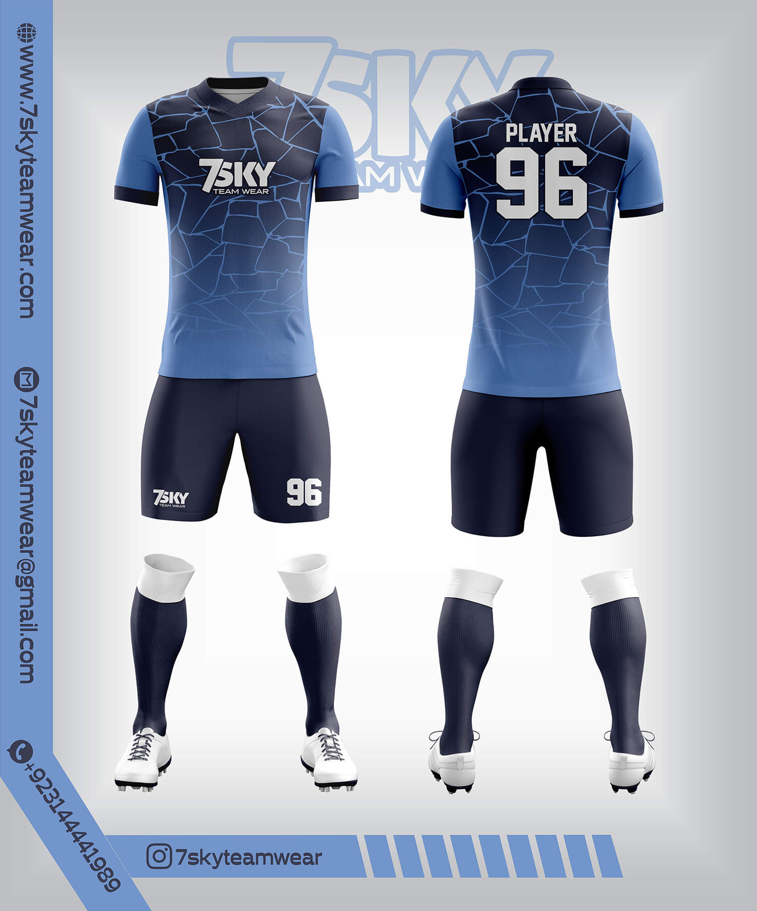 Raglon Half Sleeve V Neck