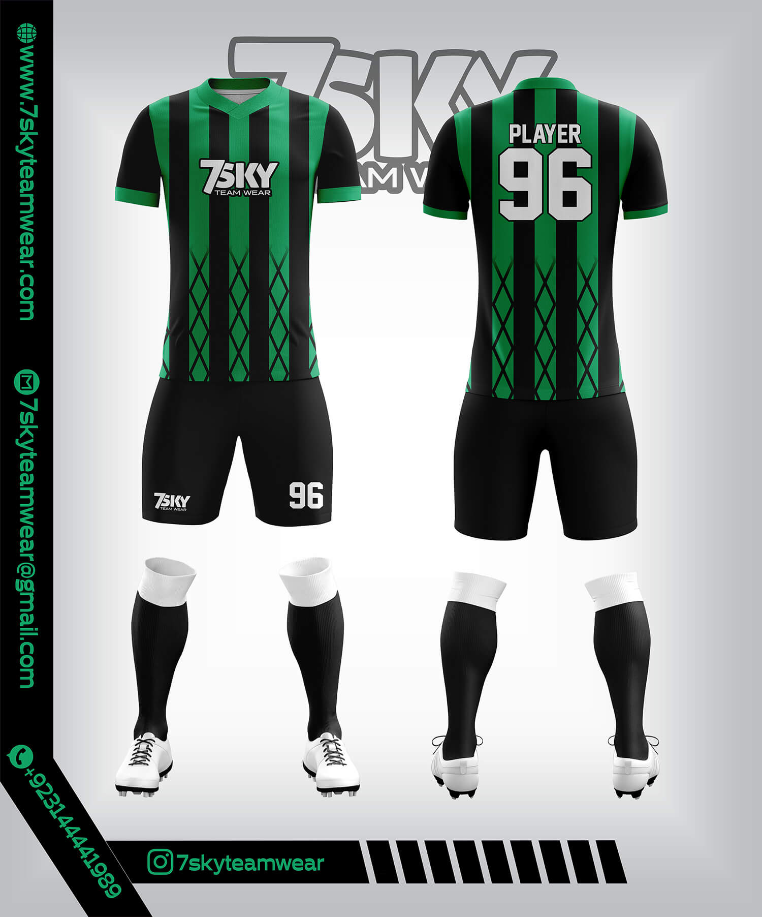 Raglon Half Sleeve V Neck