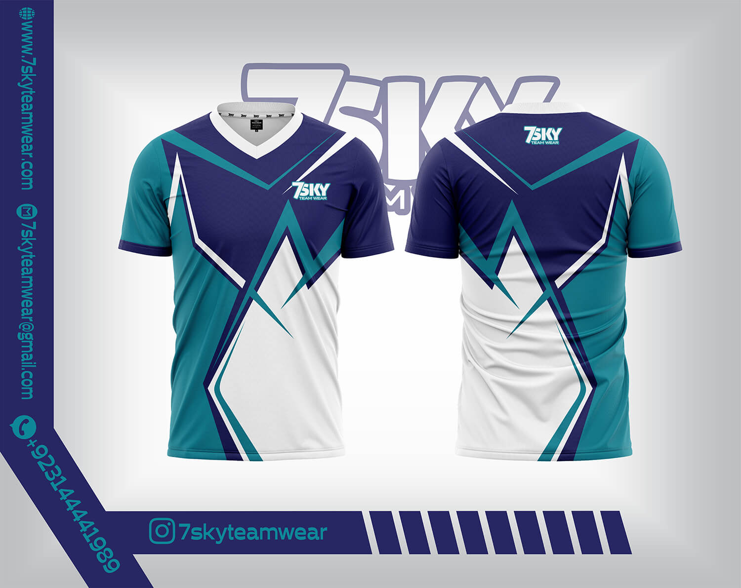 V Neck (Raglan Half Sleeves)